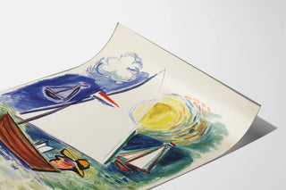 Decorative poster Vacation with a Book – Nautical Art and Reading