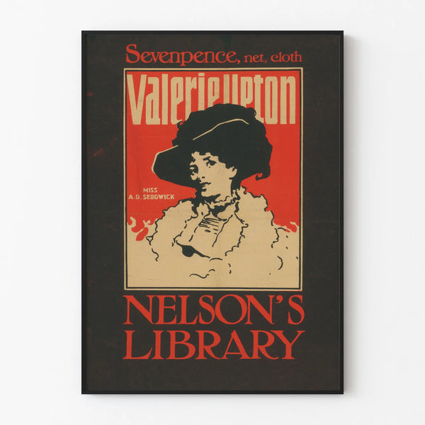 Decorative vintage poster Valerie Upton Miss A.D. Sedgwick for Nelson's Library