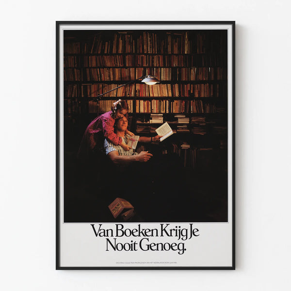 Vintage Poster Library and Reading Van Boeken You Never Get Enough Of