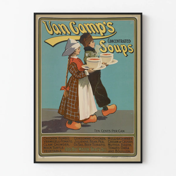 Vintage Van Camp's Soup Poster Wall Decoration