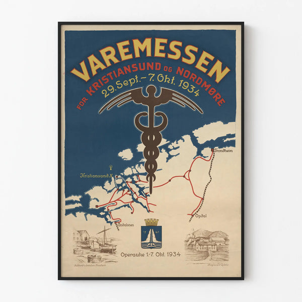 Vintage Poster Varemesse Kristiansund 1934