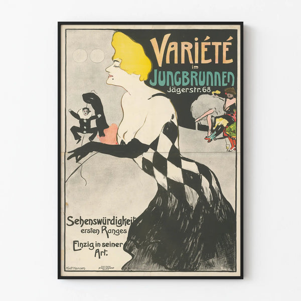 Variety Poster in the Fountain of Youth – Vintage Theater and Cabaret Wall Decoration
