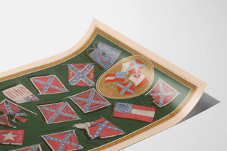 Decorative poster of the Confederate armies flags