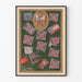 Decorative poster of the Confederate armies flags