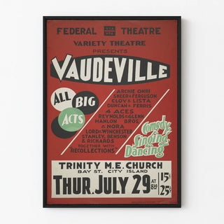 Vintage Vaudeville Poster - Melodramatic Theatre Show