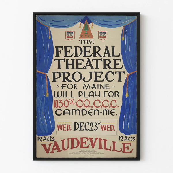 Vintage Theater Poster Vaudeville Federal Theatre Project