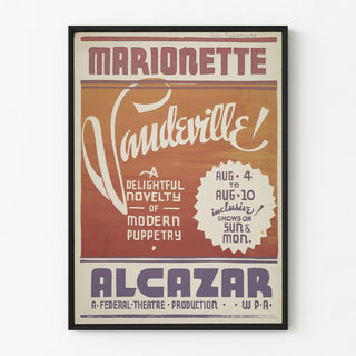 Vintage Poster of Marionette Vaudeville Alcazar