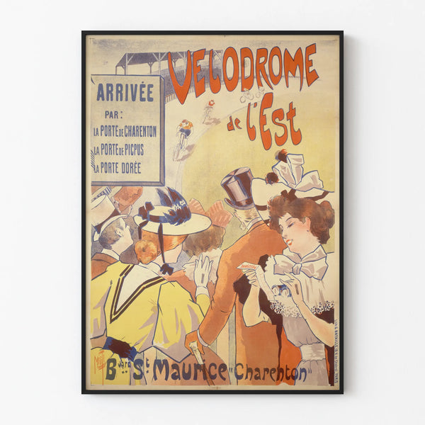Vintage poster of the East Velodrome - Retro sports wall decoration