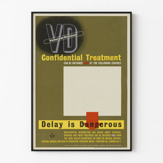 Vintage poster: Confidential treatment of venereal diseases