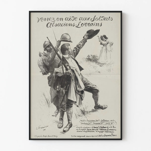 Support Poster for Alsace-Lorraine Soldiers