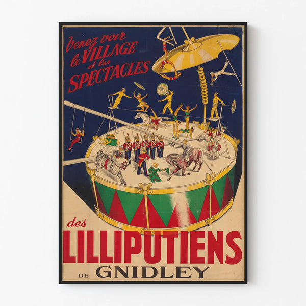 Vintage Poster of the Lilliputiens Spectacle - Circus Wall Decoration