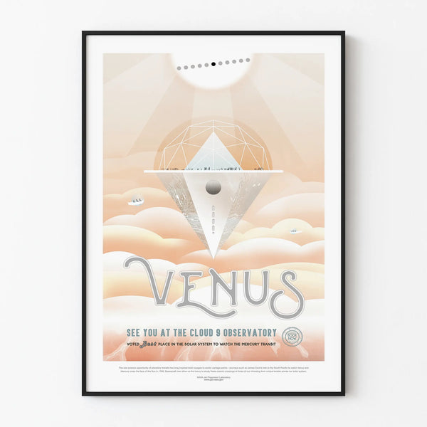 Decorative poster Venus Cloud 9 Observatory - Futuristic space and astronomical poster