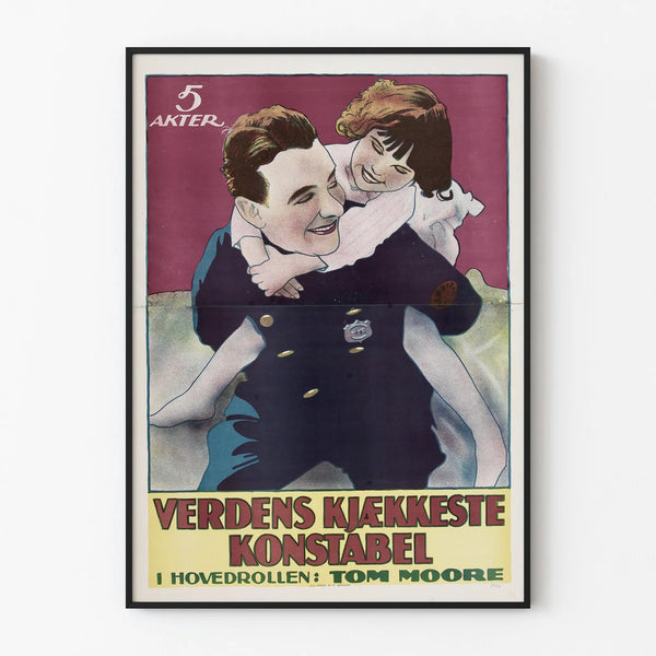 Vintage Poster Verdens Kjækkeste Konstabel - Retro Wall Decoration