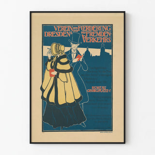 Vintage poster promoting tourism in Dresden 1897