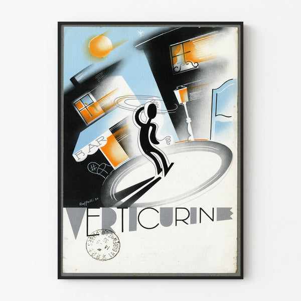 Vintage Art Deco Poster Verticurine - Retro Wall Decoration
