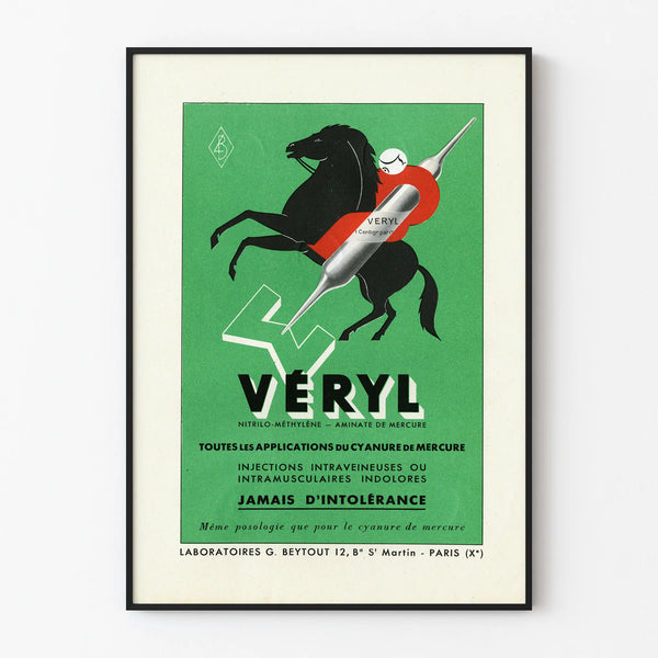 Vintage medicine poster Véryl wall decoration Artem Legrand