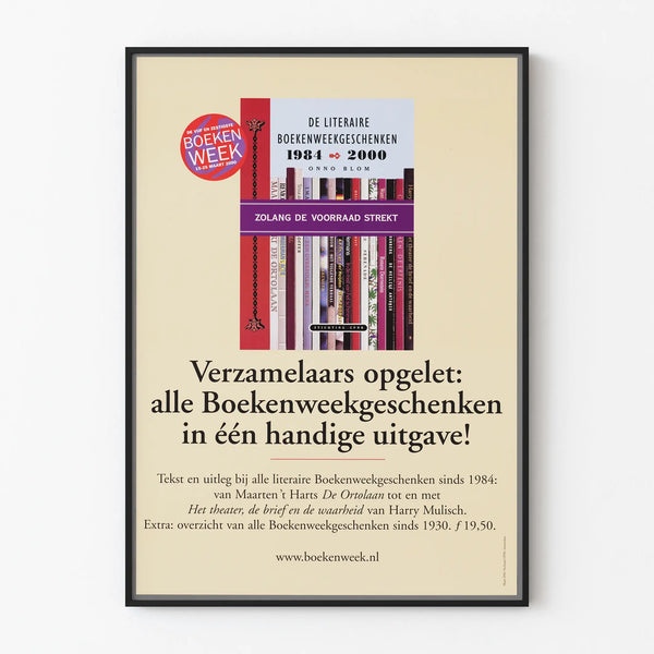 Literary Poster Boekenweekgeschenken 1984-2000 - Vintage Wall Decoration