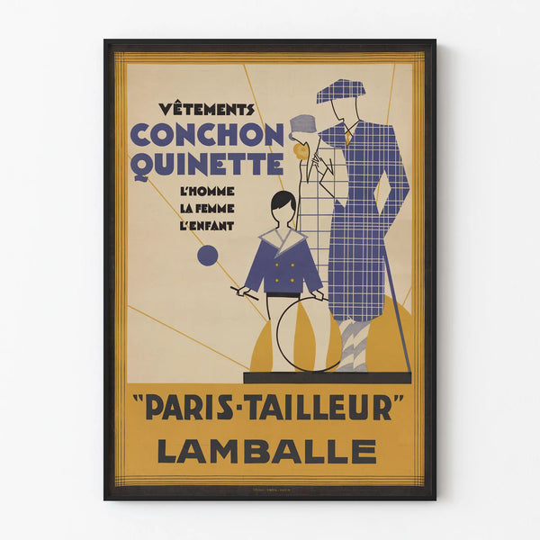 Vintage poster Clothing Conchon Quinette Paris-Tailleur Lamballe