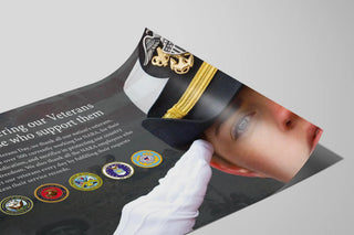 Commemorative Poster for Veterans Day with Military Salutation — artwork view