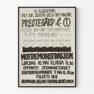 Norwegian protest poster for the right to abortion