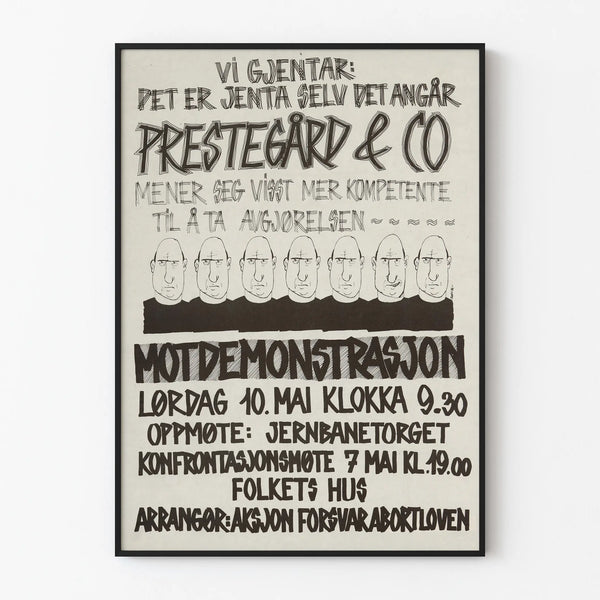 Norwegian protest poster for the right to abortion