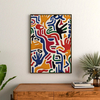 Pop Art Painting - Hand Movement | Art print Wall Decoration Painting Poster Copy