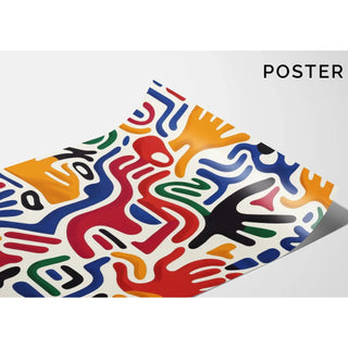 Pop Art Painting - Hand Movement | Art print Wall Decoration Painting Poster Copy