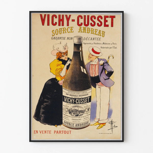 Vintage poster Vichy-Cusset Source Andreau wall decoration
