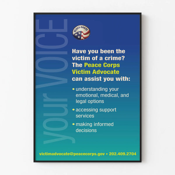 Victim Advocate Peace Corps Poster - Support for Crime Victims