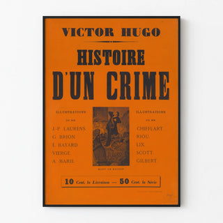 Vintage Poster of Victor Hugo Crime History