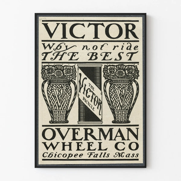 Vintage poster Victor Overman Wheel Co wall decoration
