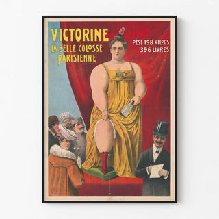Vintage poster Victorine The Beautiful Parisian Colossus