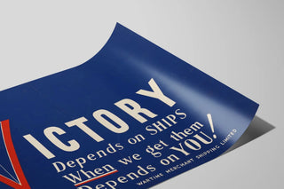 Victorian Poster - Victory Depends on Ships — artwork view