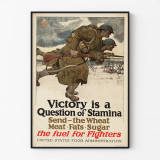 Vintage military poster « Victory is a Question of Stamina »
