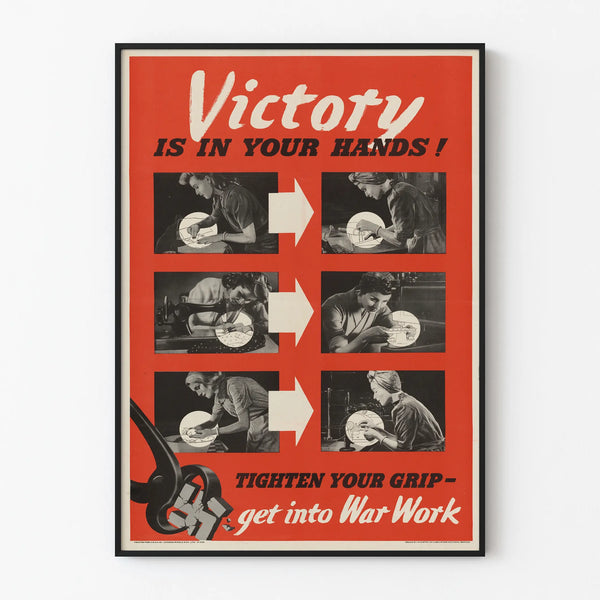 Vintage Poster Victory Is In Your Hands for Wall Decoration