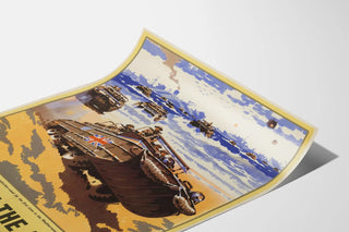 Vintage Military Poster 'Victory of the Allies' in Amphibious Landing