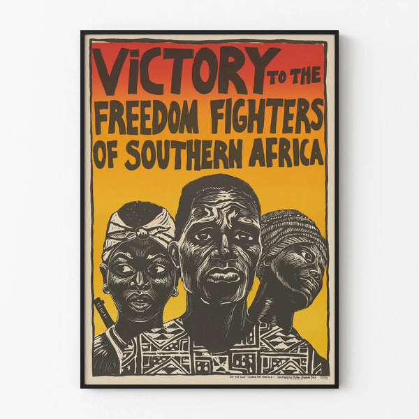 Poster Victory to the Freedom Fighters of Southern Africa - Vintage Political Decoration