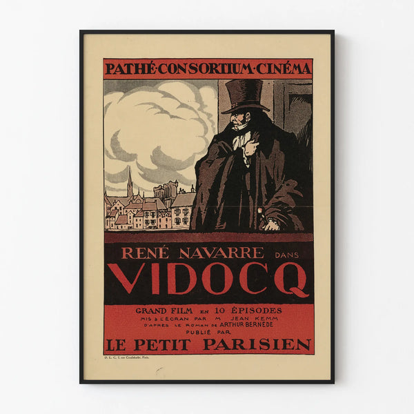 Vintage poster Vidocq René Navarre - vintage cinema wall decoration