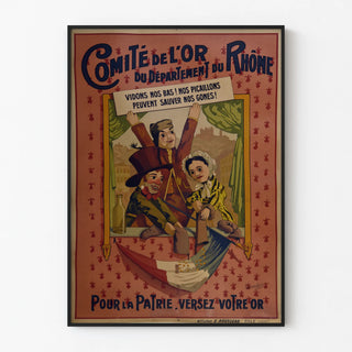 Vintage poster Committee of the Gold of the Rhône - Empty our pockets to save our kids