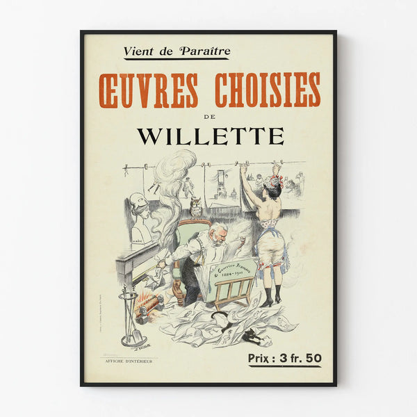 Vintage Poster Selected Works of Willette - Artistic Wall Decoration