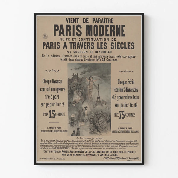 Vintage Paris Poster – Historic Wall Decoration