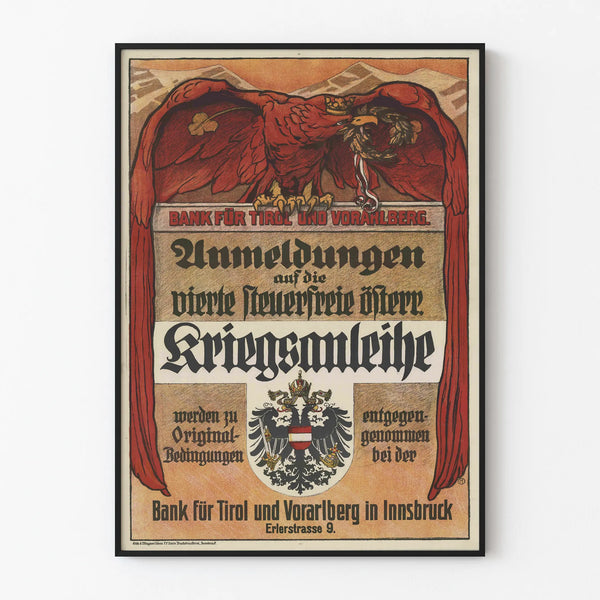 Vintage Austrian War Poster - Historical Wall Decoration