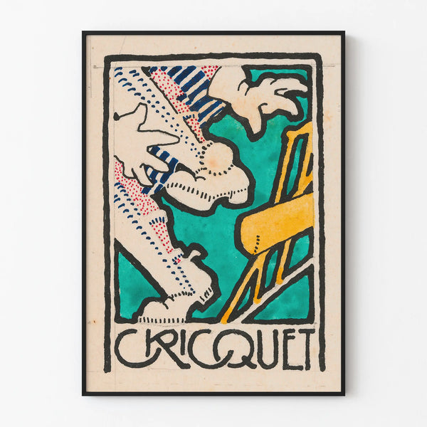 Colorful Vintage Cricquet Decorative Poster