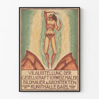 Art Deco Poster Swiss Art Exhibition at Kunsthalle Basel 1917