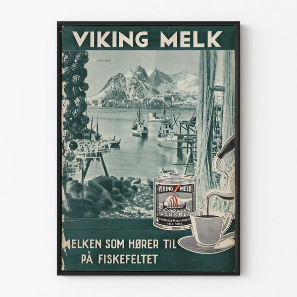 Vintage Viking Melk Poster for Wall Decoration