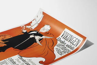 Vintage poster of Vikingen Norwegian humorous magazine