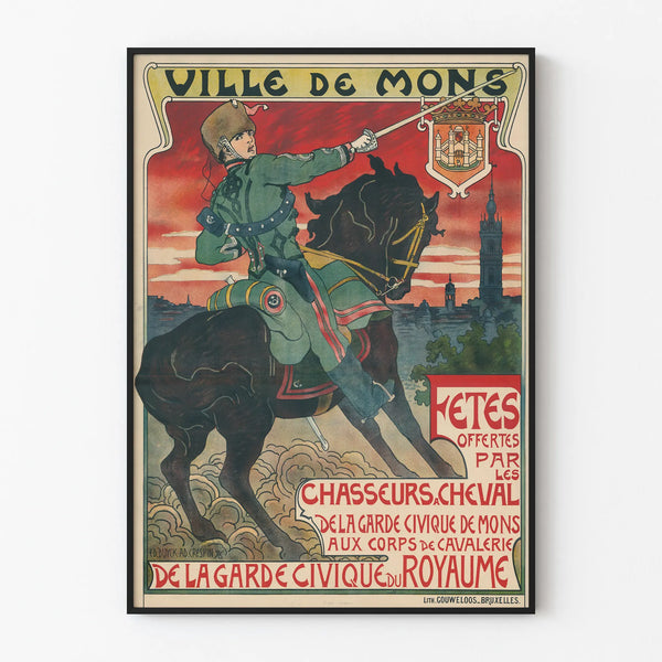 Wall Decoration Poster of the City of Mons Cavalrymen