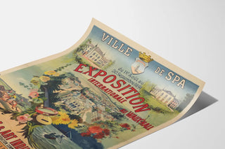 Vintage Poster for the 1891 International Exhibition in the City of Spa