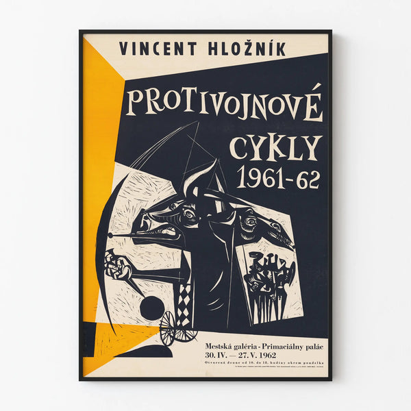 Artistic Poster Vinvent Hložník Anti-war Cycles 1961-62