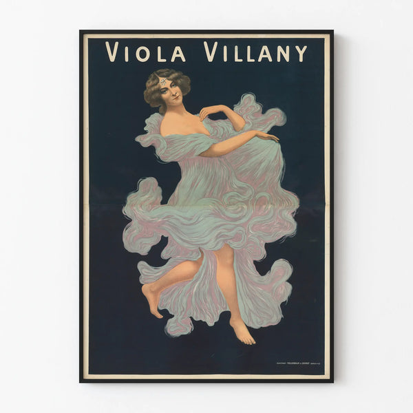 Vintage Viola Villany Poster - Elegant Wall Decoration
